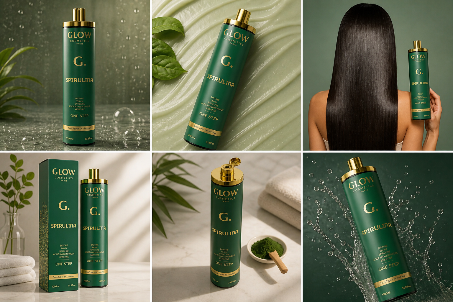 Résultat lissage Spirulina - cheveux brillants