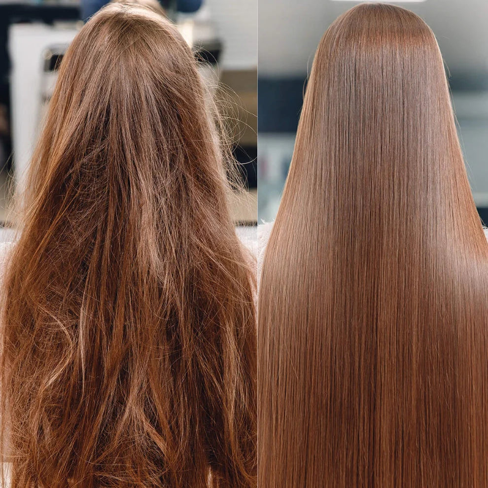 Avant-après lissage indien